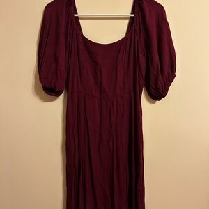 Old Navy Maroon Long Sleeve Dress